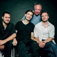 Die drei ??? Kids (von links): David Wittmann, Yoshij Grimm, Regisseur und Erzähler Ulf Blanck und Jannik Schümann
©LINHNGUYEN
